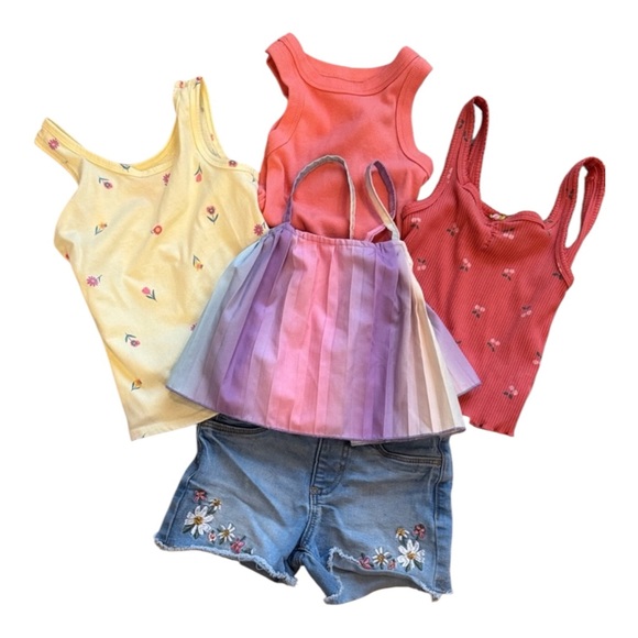 jumping beans Other - Colorful Tank Tops and Denim Shorts Set